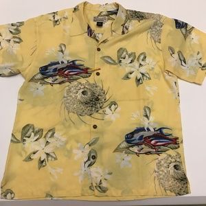 PATAGONIA PATALOHA Shirt Size L Limited Edition 2003 Yellow Fish